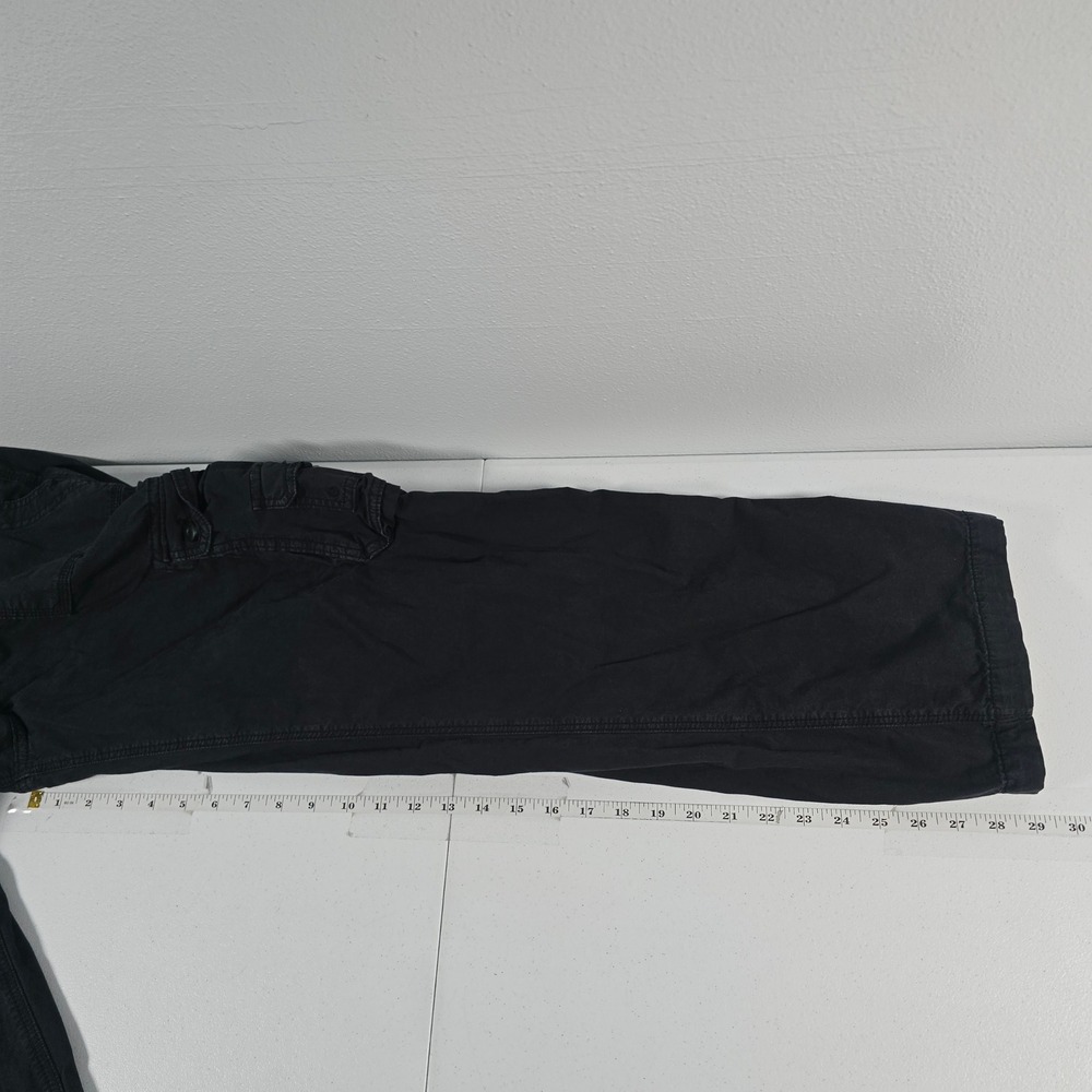 American Eagle Baggy Jogger Cargo Pants Womens 12 Black Stretch Utility 12609 - Picture 5 of 11